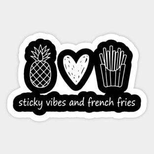 Transfer Day Sticky Vibes & French Fries – IVF Support Sticker